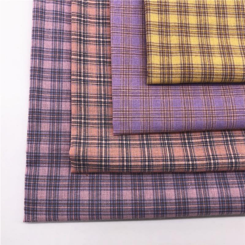 Yarn-Dyed Plaid Cotton Fabric for Shirts
