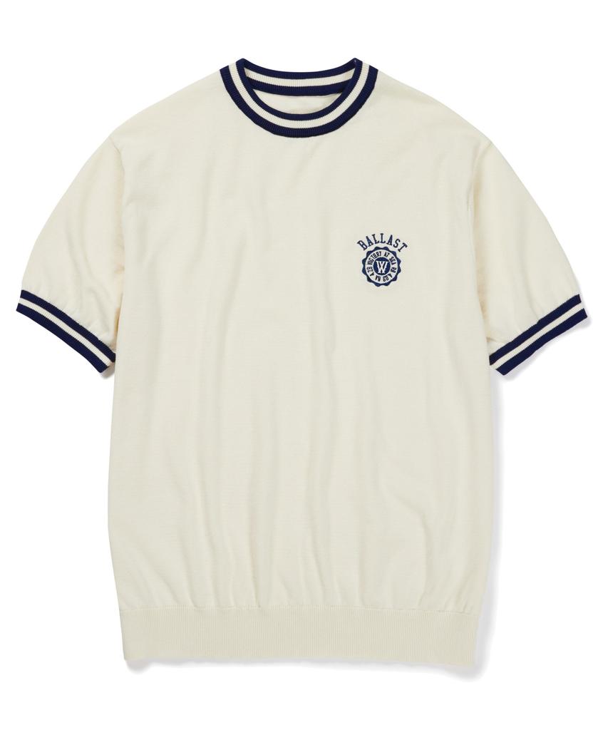 KND Ballast Athletic Ringer Tee Knit Cream