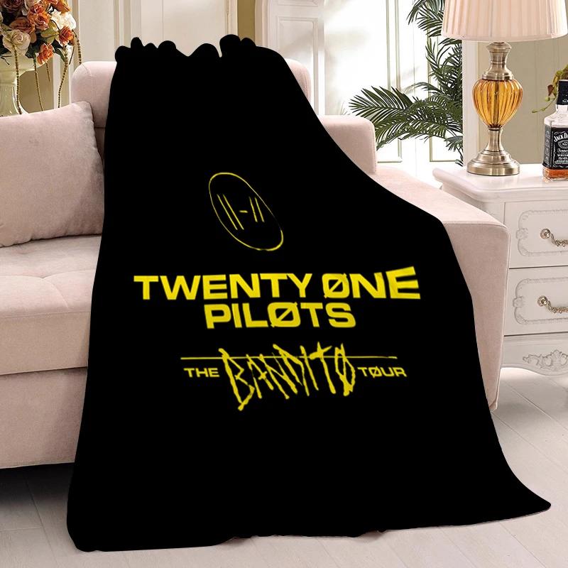 Coperta da Siesta T-Twenty One P-Pilots Invernale Calda per Ginocchia Letto Pile Campeggio Personalizzata Morbida Soffice Coperte Matrimoniale Microfibra Biancheria da Letto