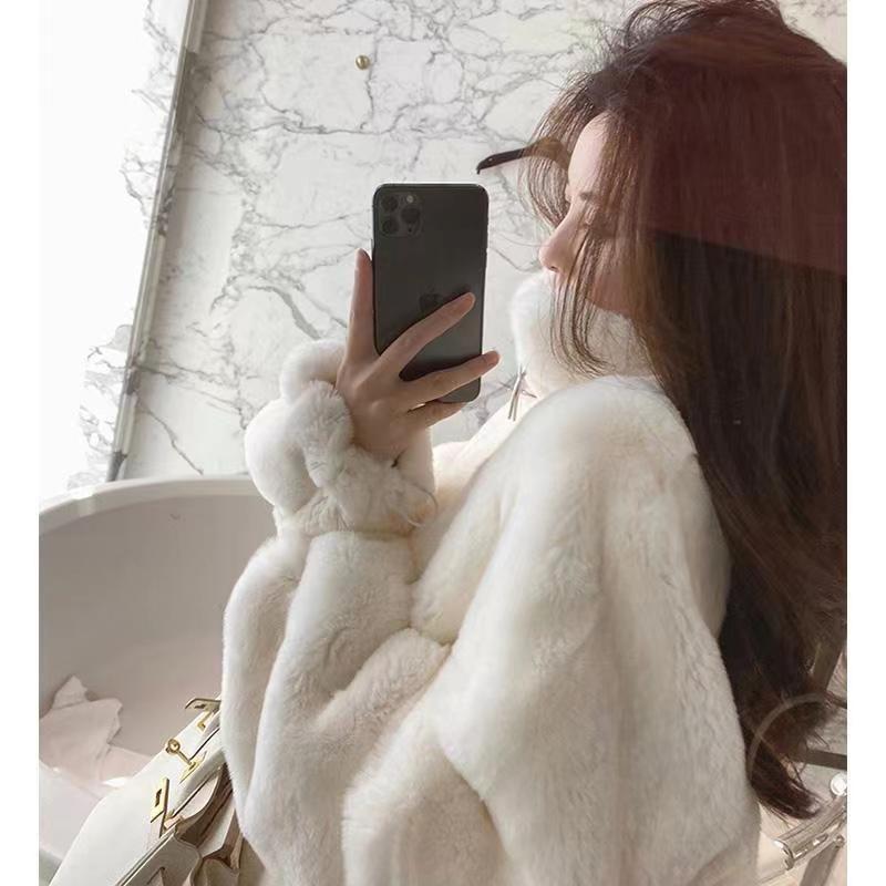 Winter new imitation Rex rabbit wool lamb plush coat women's velvet thickened student loose tide other