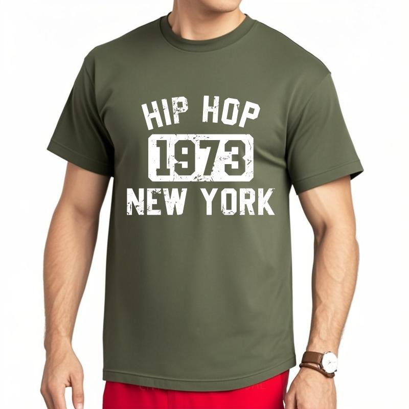 Big Size Summer Man tshirt Hip Hop 1973 New York Short Sleeve Soft Oneck Tshirt Men Tshirt Funny tshirt Round Neck Tee