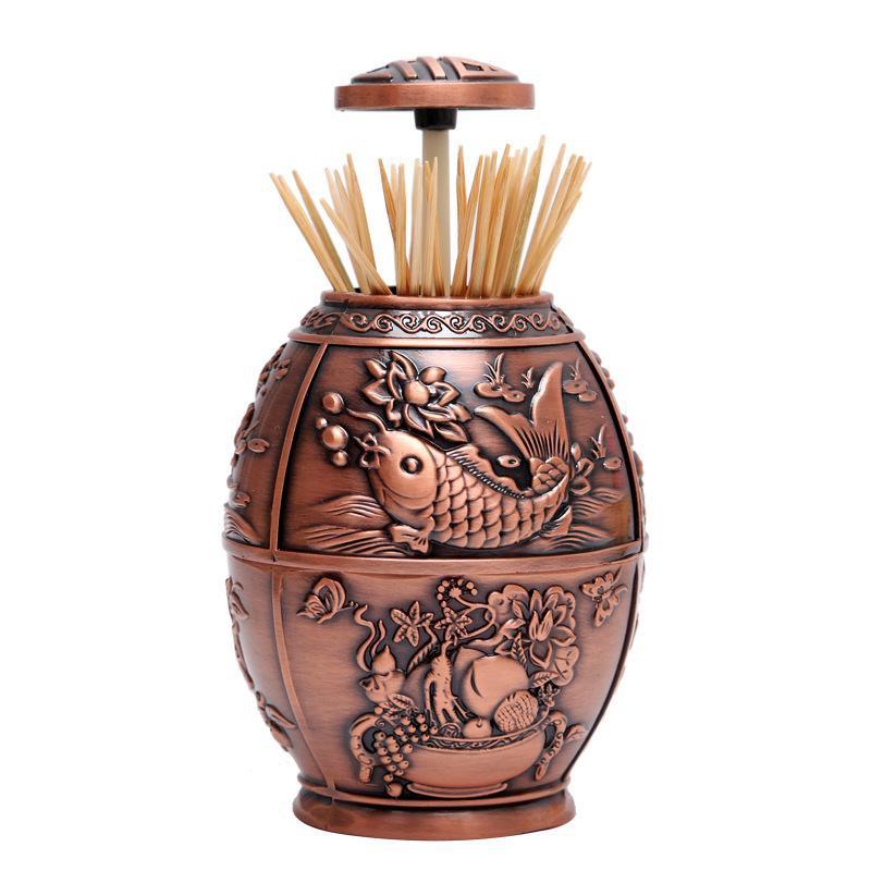 Nordic Automatic Push-type Toothpick Box Household Creative Toothpick Holder Hotel Restaurant Fashion High-end Toothpick Holder