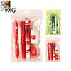 Holiday Stationery Packs for Classroom 6PCS Christmas Set Students, Cute Patterns Print Bulk Gifts Students Practical School Supplies, Smooth Writing
