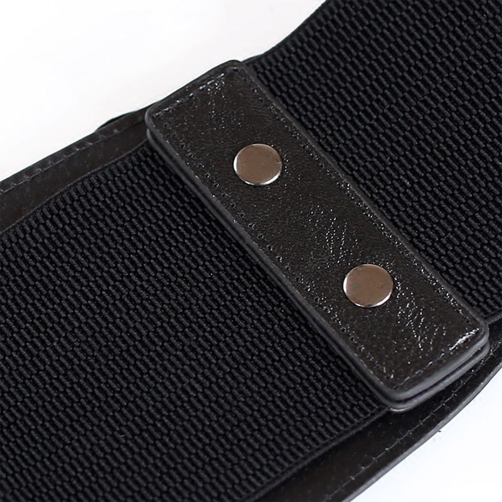 Women Corset Waist Belt Elegant Exquisite Fashionable Wide Elastic Tied Waist Belt for Party Black