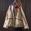 Women Vintage Patchwork Color Hooded Jackets Zipper Pockets Autumn Loose Casual Jackets
