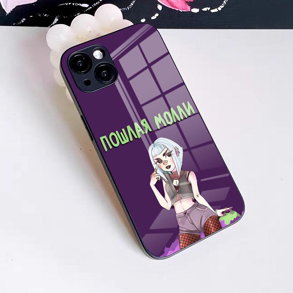 Band Poshlaya Molly Phone Case For IPhone 17 Pro Max 16 15 14 Pro Max 13 11 X Xs Xr 8 7Plus Glass Cover