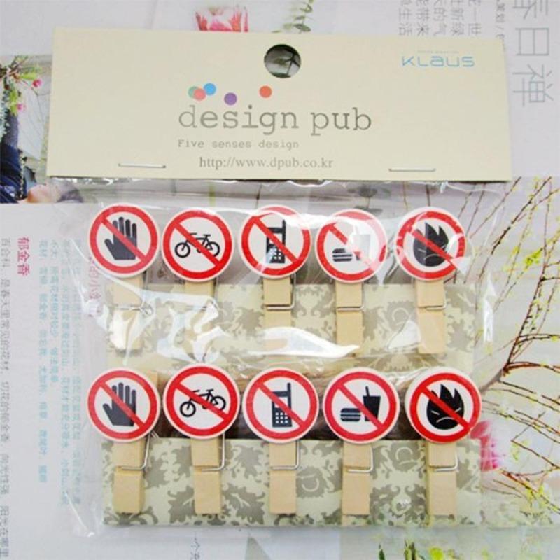 Cartoon Katze Liebe Blumenladen Kartenhalter Kindergarten Foto Aufhängen Kleine Holzklemme