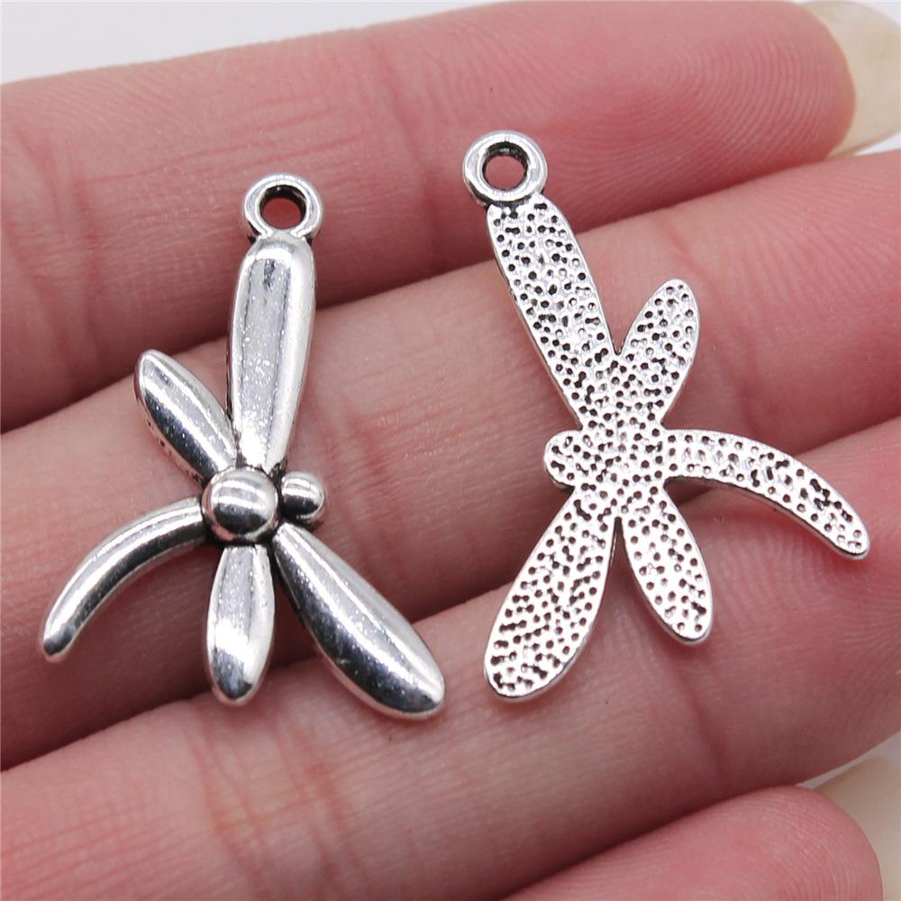 20pcs Dragonfly Charms Antique Silver Color Dragonfly Charms Pendants For Bracelets Dragonfly Charms Making Jewelry