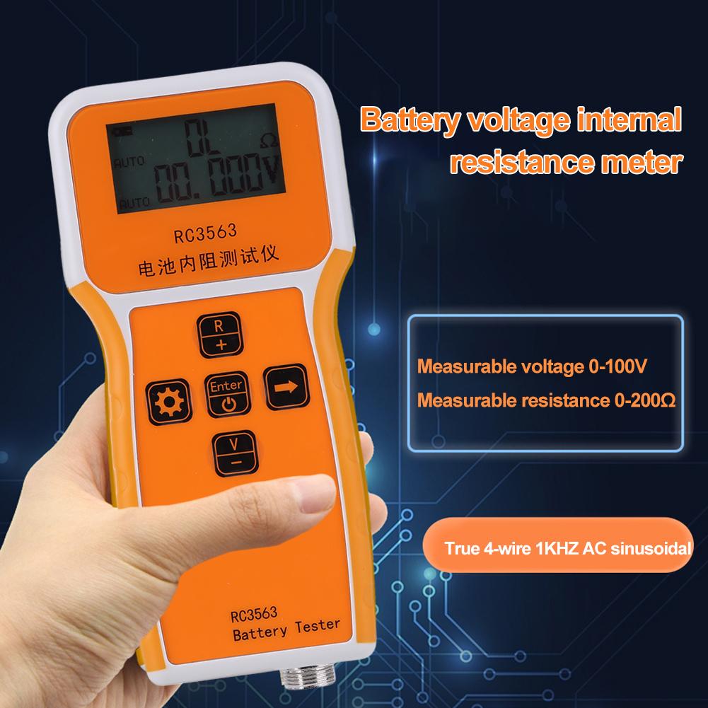 Battery Voltage Internal Resistance Tester Battery Detector LCD Battery Voltmeter Ohmmeter True Four-wire Car Battery Tester