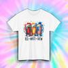 Rot Weiß und Gebräu Bier T-Shirt | Patriotisches Trinken USA Vierter Juli T-Shirt S-5XL