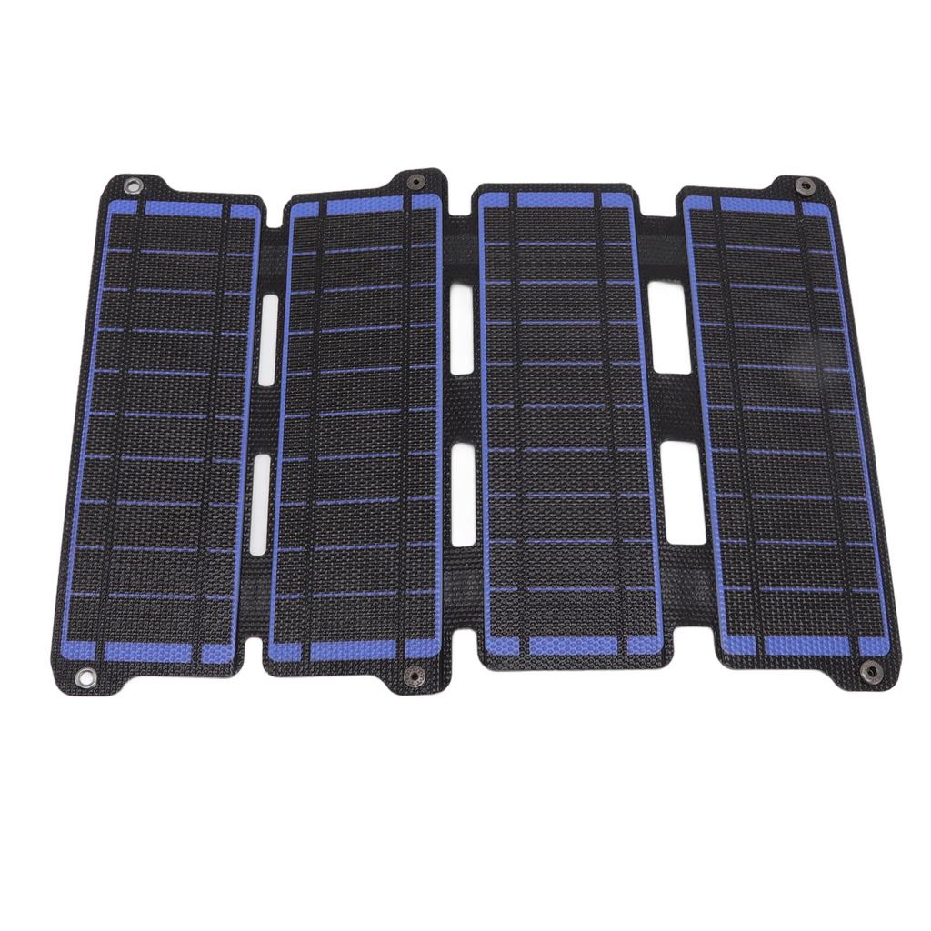 Solar Panel Folding Monocrystalline Silicon 2 USB Output Flexible ETFE Solar Panel 14W 5V Blue