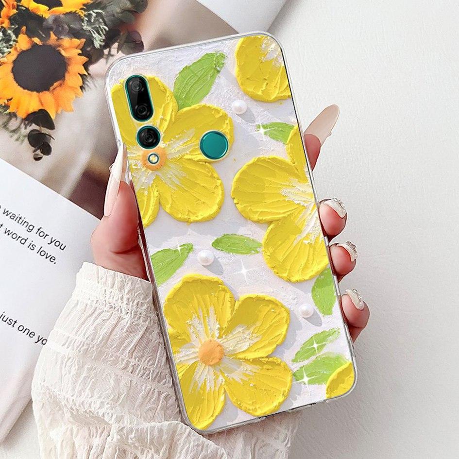 For Huawei Y9 Prime 2019 Case STK-L21 STK-L22 STK-LX3 Cover Popular Flower Soft TPU Phone Case For Huawei P Smart Z Y9 2019 Capa