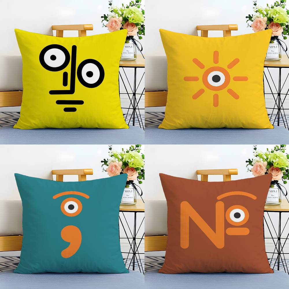 Ästhetische Kunst J-Jean-Jullien Kissenbezug Anti-Hausstaubmilben Kissenbezug Verdeckter Reißverschluss Seidig Plüsch Sofa