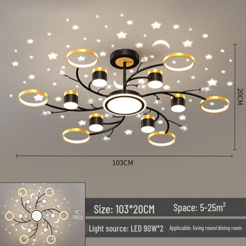 Modern Starry Sky Chandelier: Stylish Ceiling Light for Living Rooms, Bedrooms & Cafes