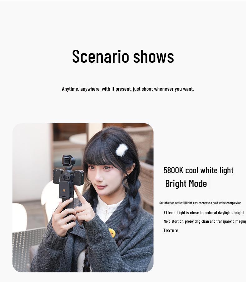 Ambitful ML01 Magnetic Fill Light for DJI Pocket 4/3 Sports Cameras
