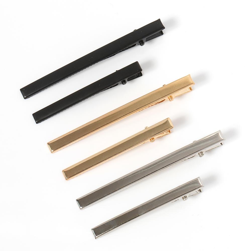 20pcs Black Hairclips Single Prong Alligator Hairpin Blank Setting Hair Clips Black Base Accessories for Jewelry Making DIY