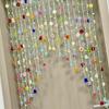 9pcs Colorful Flowers Artificial Flower Curtain Hanging Room Decorative Curtain  Bedroom Decoration