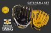 Fukuoka SoftBank Hawks x GP Catch Ball Set Soft 36861 Parent-Child (Includes Ball) Adult Right-Handed Throw, Child Right-Handed Throw,