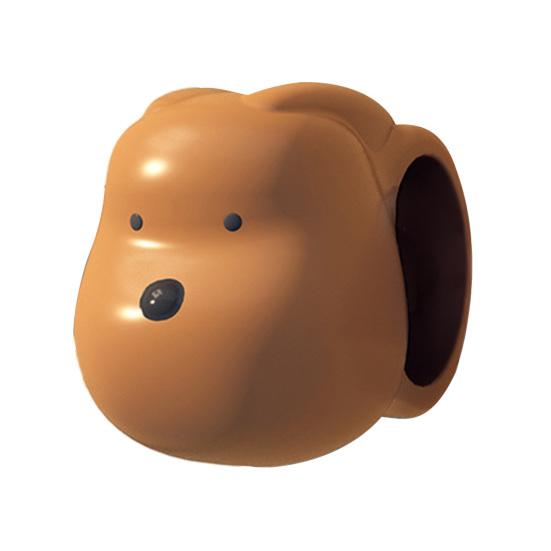 

Animal Door Handle Stopper Wall Protector Silicone Door Lever Stop Wall Bumper Noise Reduction Home Office Door Mount Anti-collision Pad коричневий