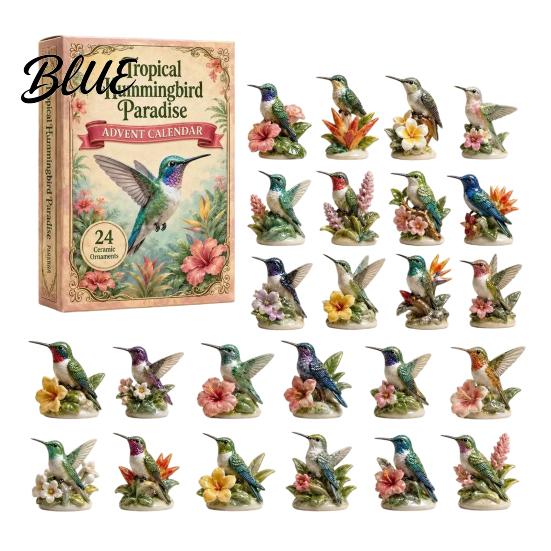 Holiday Party Favors with Bird 24-Day Acrylic Advent Calendar 2026 Hummingbird Ornament Set Figure Christmas