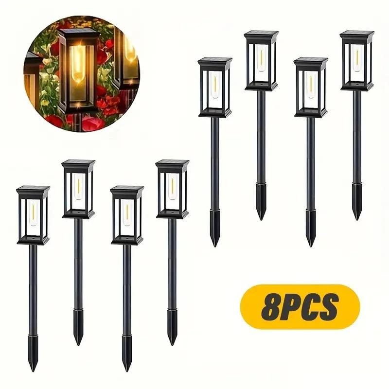 Solar Garden Lights Auto On/Off Outdoor Landscape Lighting for Lawn Pathway Patio Yard Courtyard Decoration