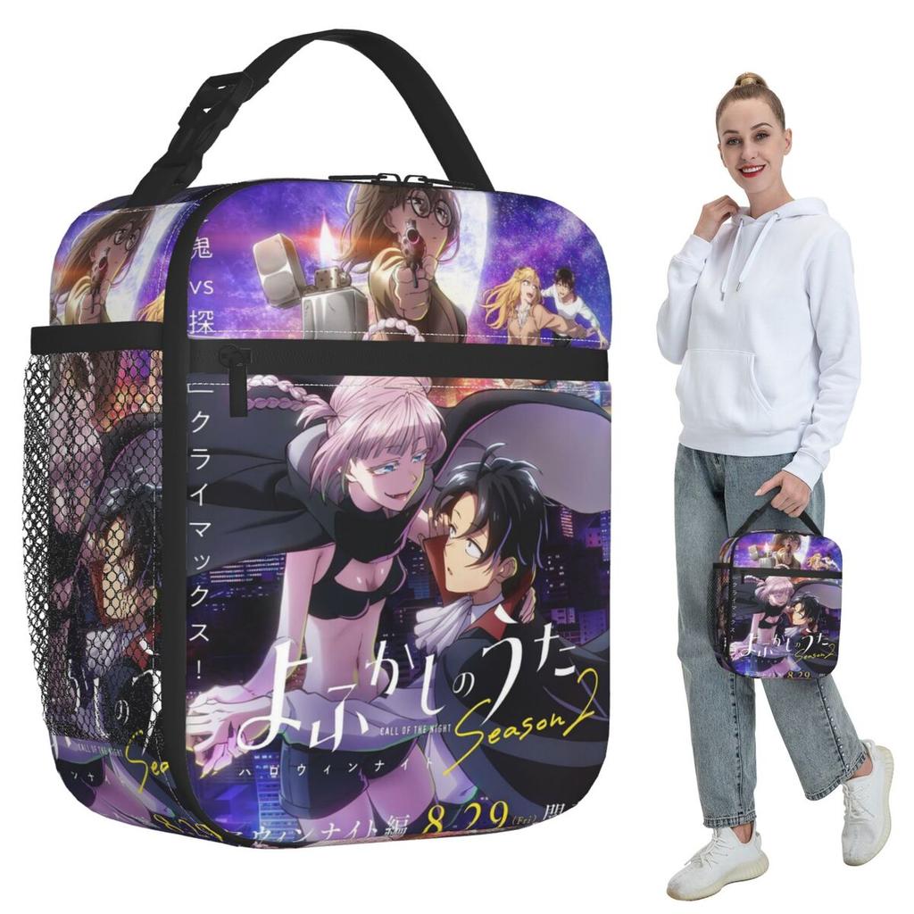 Anime Call Of The Night Insulated Lunch Bag for Kids School Cooler Thermal Food Box Tote Portable Lunch Boxes Container