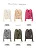 Elegant 3D Wave Edge Cashmere Ruffle Cardigan - Women's Autumn/Winter Flared Sleeve Knitwear