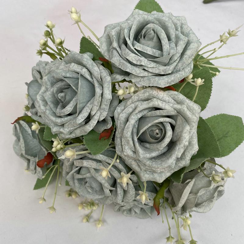 Faux Rose Flower Vase Arrangement For Wedding Photography And Event Decoration