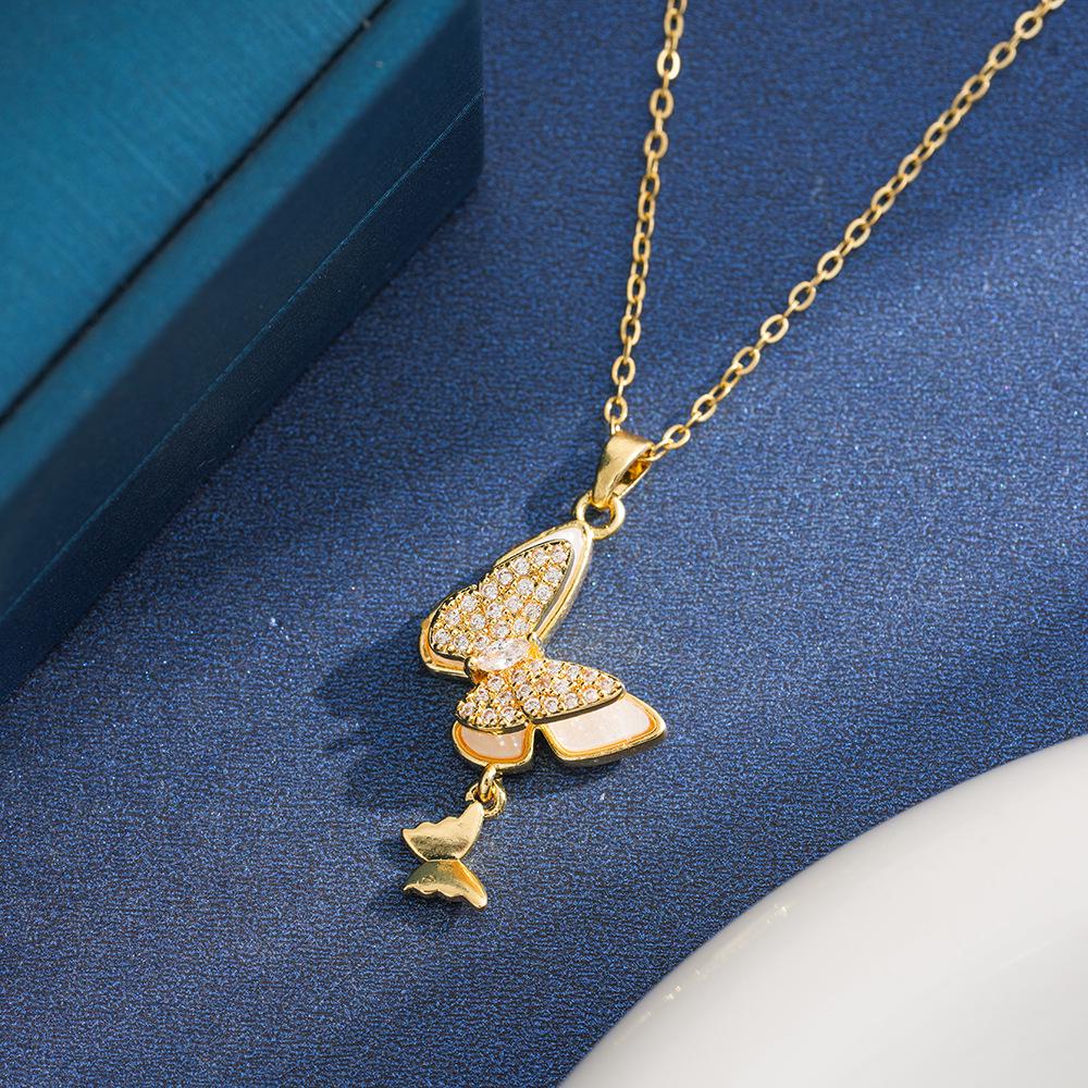 High-End Versatile Titanium Steel Butterfly Necklace - Fashionable New Jewelry Accessory