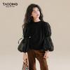Trendiges Mädchen-Sweatshirt mit Puffärmeln und Rundhalsausschnitt