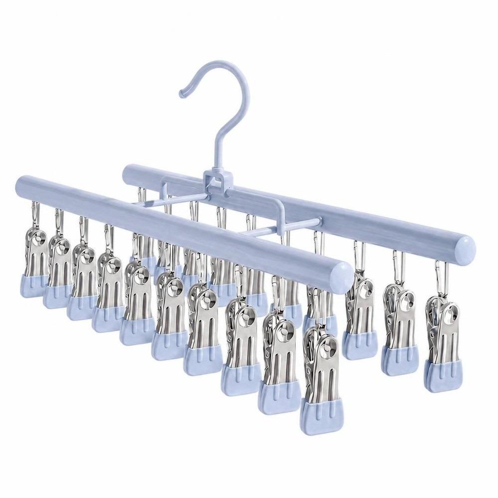 Double Row Underwear Drying Rack Windproof Clothes Hanger New Sock Drying Rack Home Laundry