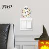 Fairy Lamp Ghost Switch Stickers Halloween Decorative Sticker, Cartoon Decal for Light PVC Sticker Switch, Removable Wall Bedroom Living Room