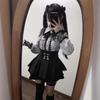 Sweetheart Japanese Style Lace Off-Shoulder Top & High-Waisted Slim Skirt Set