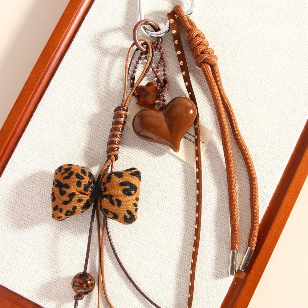 

Подвеска-сердечко для телефона, шнурок-косичка от потери, брелок для ключей, ручная работа, брелок с бантиком, маленькие подарки Style C