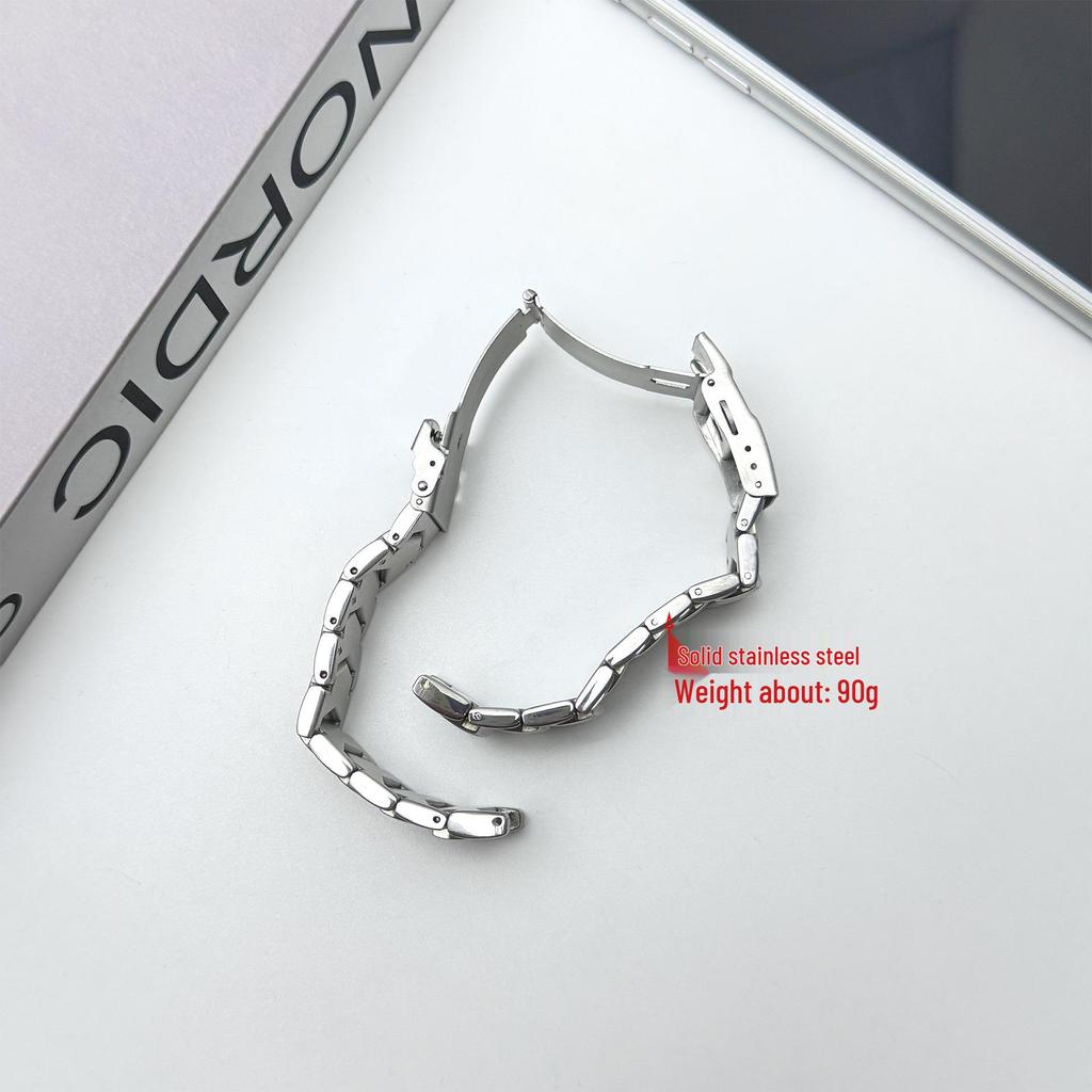 22mm Doppeldruck-Sicherheitsverschluss Edelstahl-Uhrenarmband für Casio EF-524