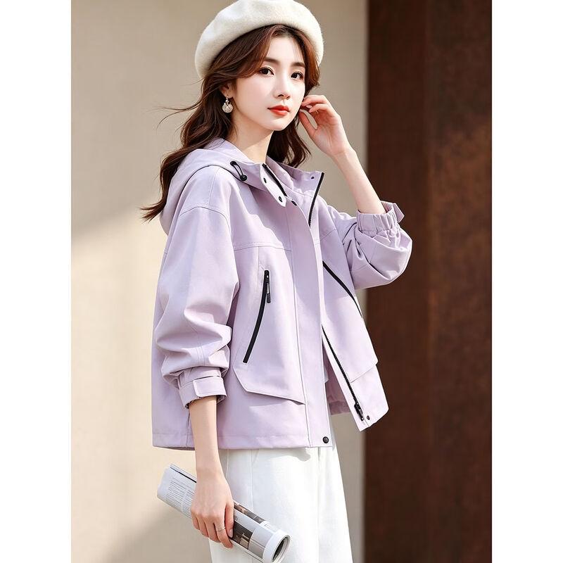 D.F.DEAR Korean Style Color-Block Hooded Zipper Jacket