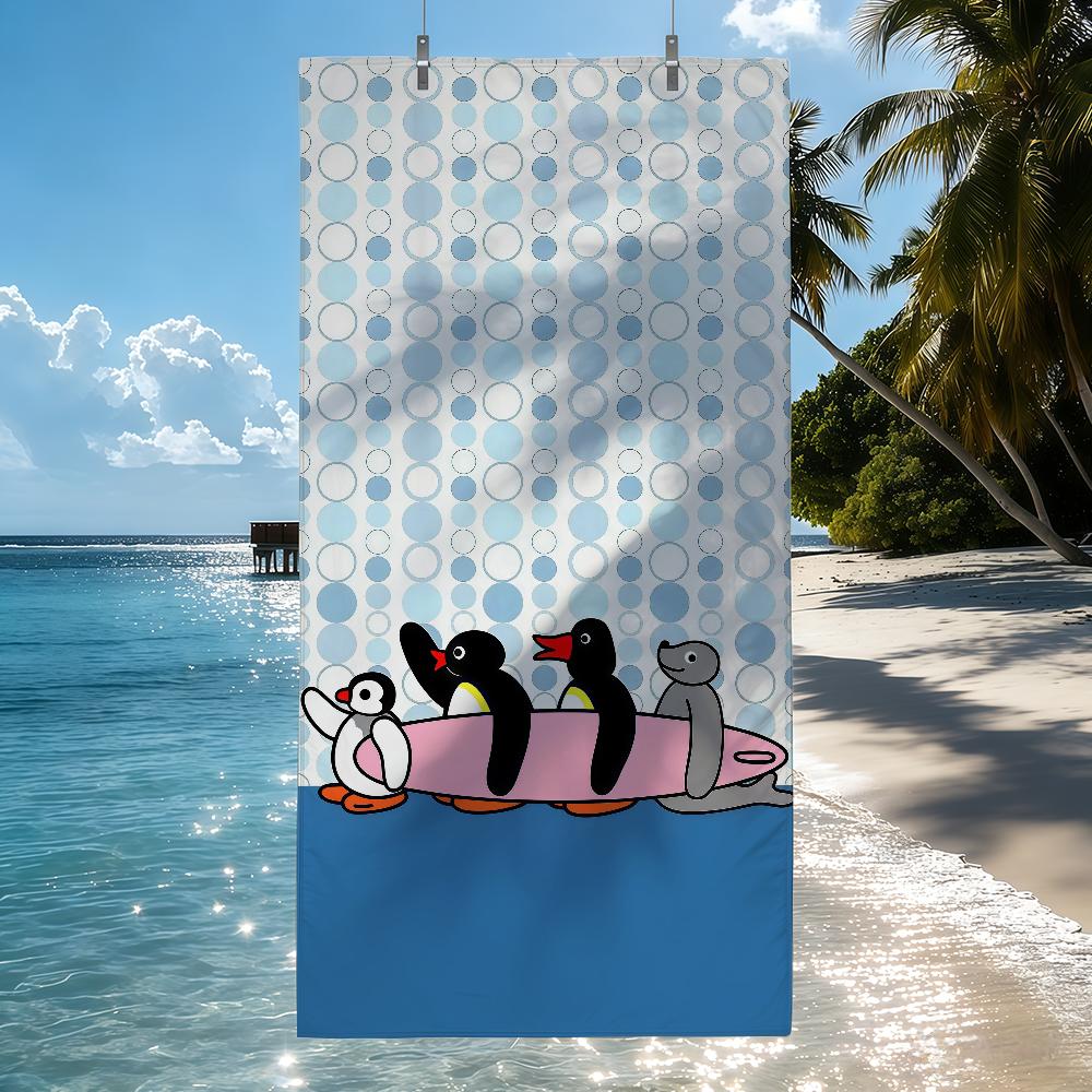 Cartoon P-Pingu lustiges Meme Handtuch Schnell trocknend Strandhandtücher Sind Geeignet Für Schwimmbäder Camping Yoga Und Das Fitnessstudio