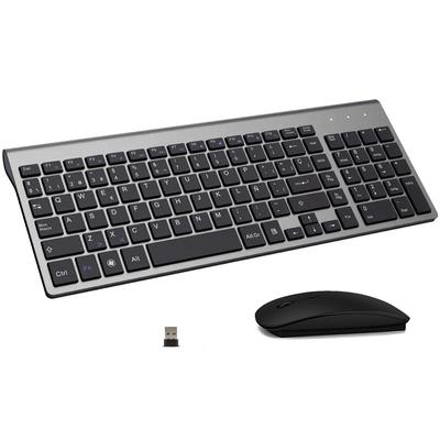 2,4 g, geräuschlos, ultradünn, spanisches Layout, kabellose Tastatur-Maus-Kombination, kompakte Teclado-Scherentaste für Computer-Desktop-TV-Box