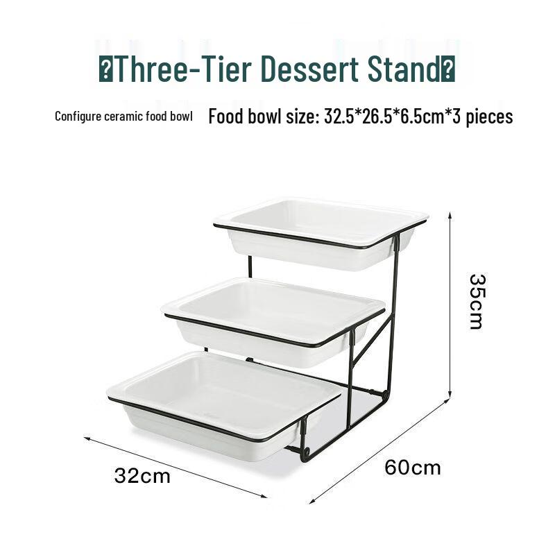 Chinese Style Ceramic Buffet Serving Stand
