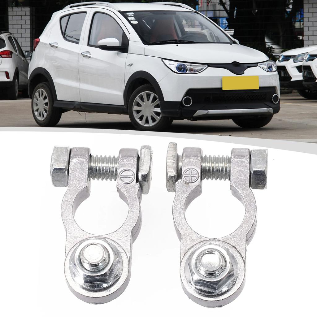 1 Pair Zinc Alloy Battery Terminal Clamps Positive Negative Poles Car Screw Connector Durable Battery Terminal