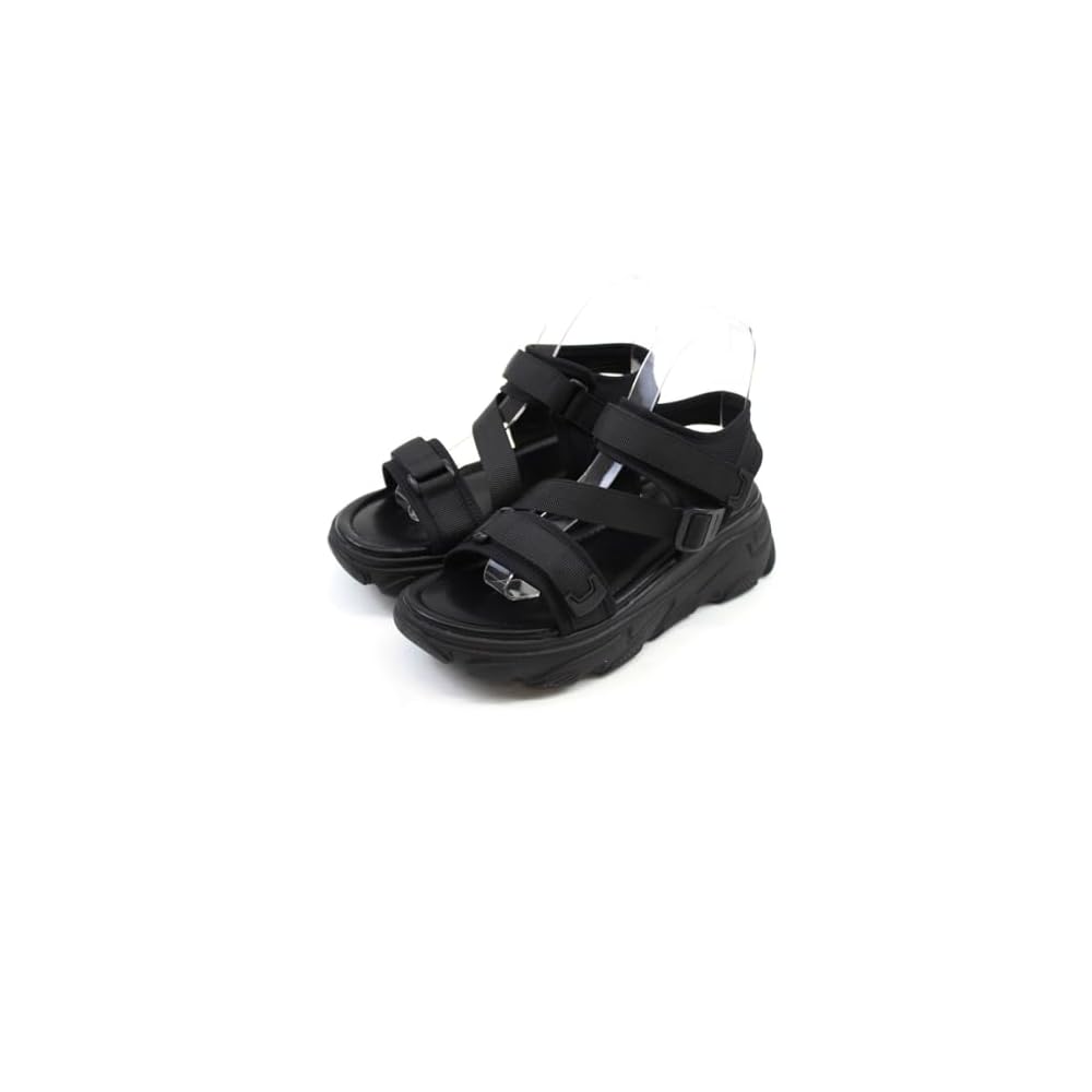 Vivian Sport Sandals for Women, Strap, Velcro Closure, Platform, V45510SM, Black, S220-225