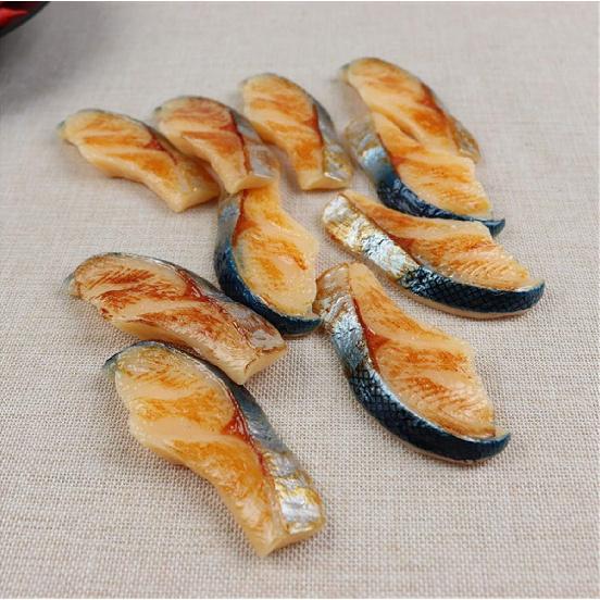 Zzooi 3PCS Artificial Faux Fried Fish Slices Fake Roast Fish Fillets Simulated Fried Fish Fillets Display Model
