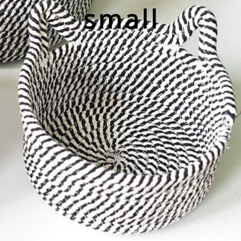 

Настольные наборы для хранения, органайзер с кошачьими ушками, косметические закуски, различные ключи, тканая корзина для хранения 18*10cm