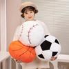 Rugby Basketball Tennis Sports Balls Plush Toy Stuffed Doll Decoration 35cm Gift