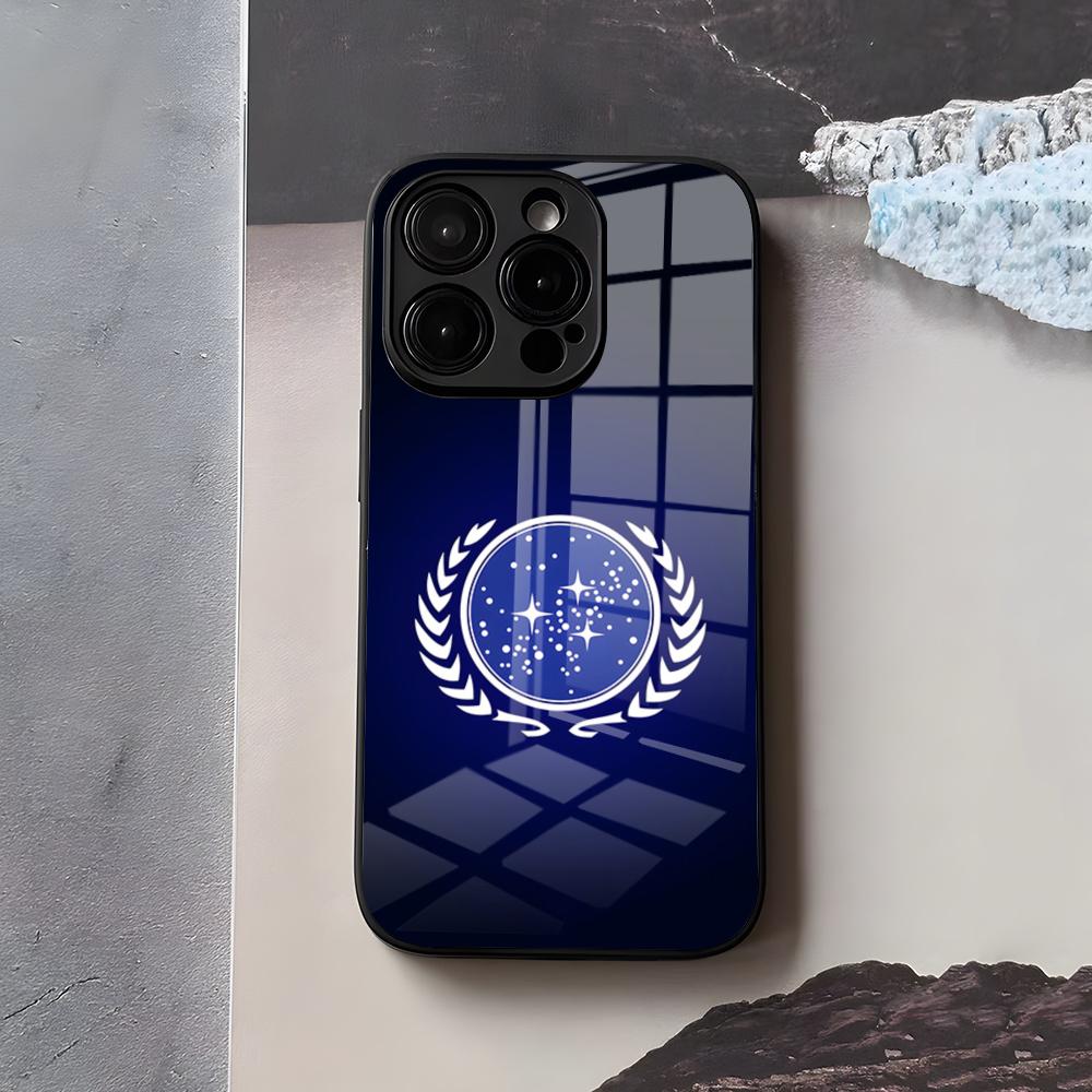 S-Star T-Trek Phone Case For IPhone 17 Air 16 E Pro Max 15 14 13 Mini 12 Pro 11 Max Plus Black Glass Cover