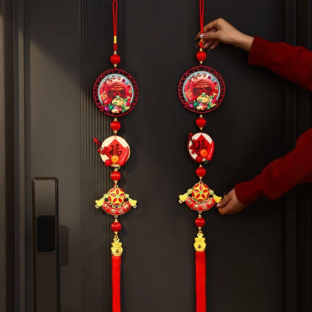 New 2026 New Year Pendant Year of the Horse Flower Pendant Red Lucky Spring Festival Decor for Living Room