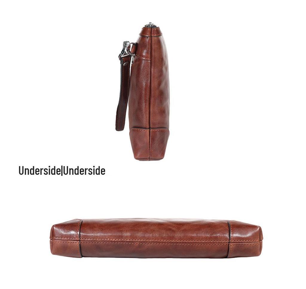 Herren Umschlagtasche aus Rindsleder mit großem Fassungsvermögen - High-End Design Handtasche