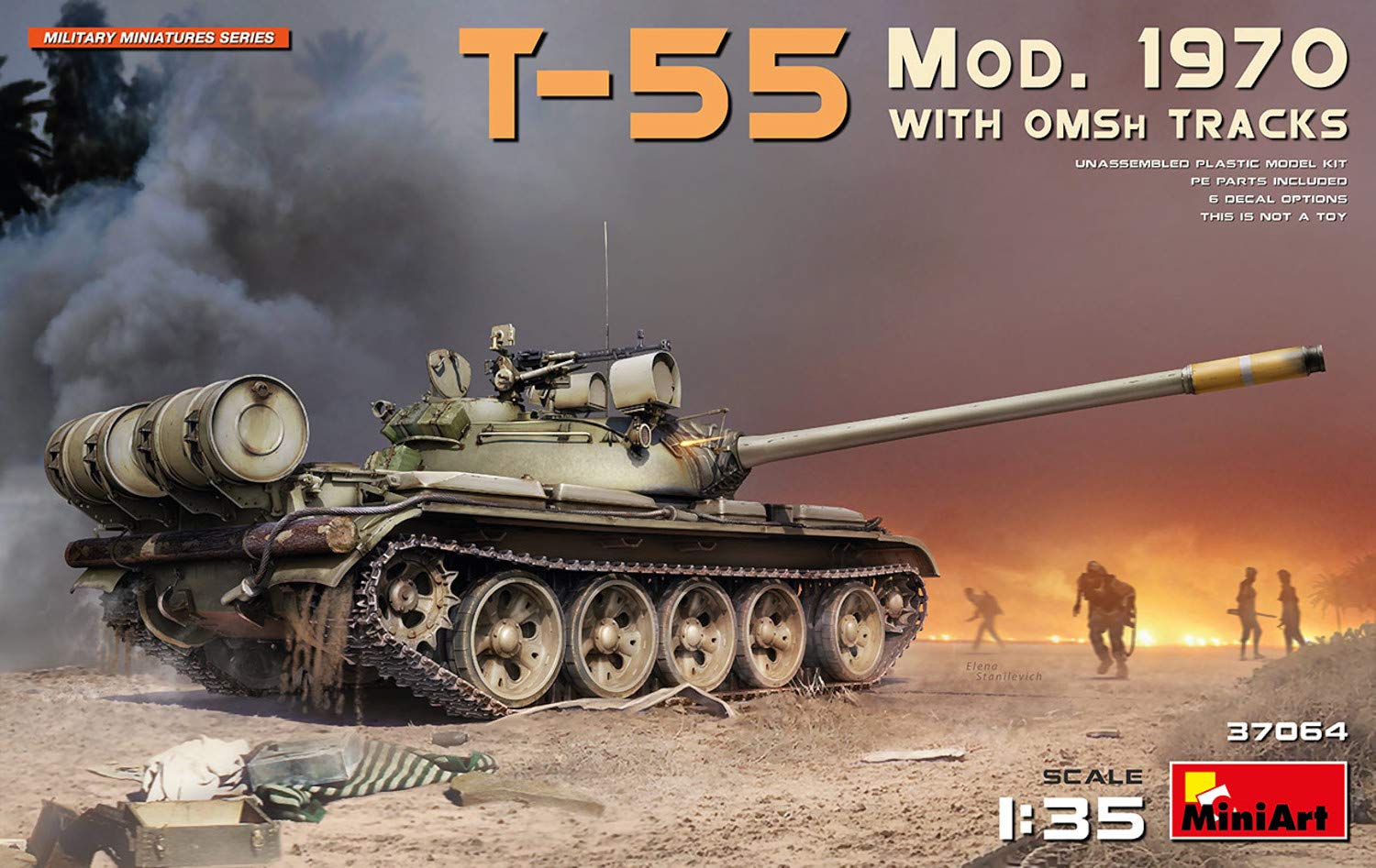 

Пластиковая модель Miniart Tracks MA37064 1/35 T-55 Mod.1970 с OMSh