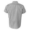 Men's striped outdoor beach short-sleeved casual shirt half-sleeved men's shirt