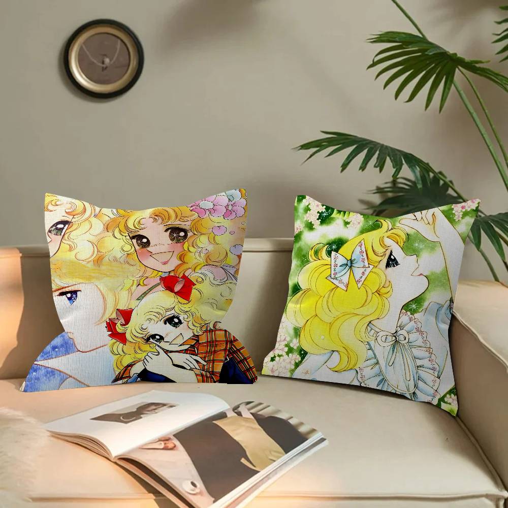 Candy Candy Anime Cushion Cover Pillow Cover Decor Pillowcase Printed Cushion Case For Couch